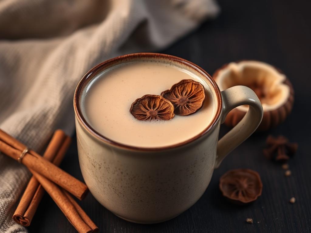 Reishi golden cacao — Ayurvedic herbal recipe with reishi, cinnamon